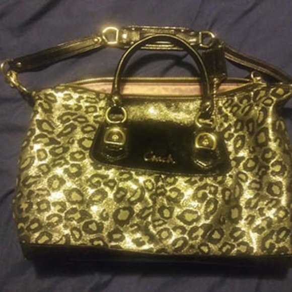 Coach | Bags | Coach Y2k Ashley Gray And Silver Ocelot  Ashely Ocelot Coach Purse